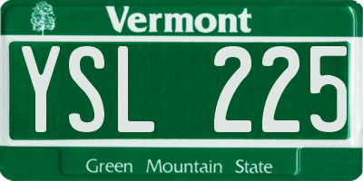 VT license plate YSL225