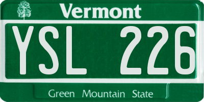 VT license plate YSL226