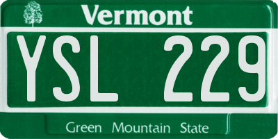 VT license plate YSL229