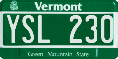 VT license plate YSL230