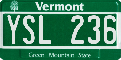VT license plate YSL236