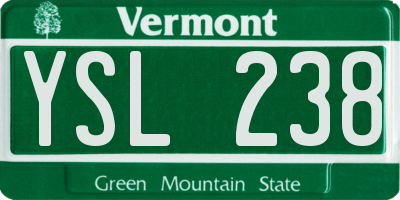 VT license plate YSL238