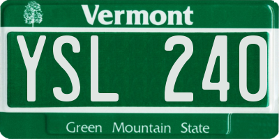 VT license plate YSL240