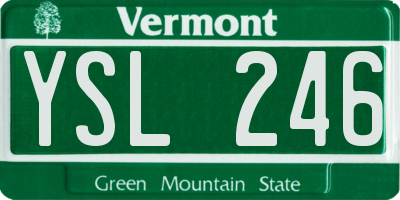 VT license plate YSL246