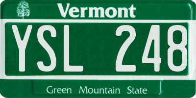 VT license plate YSL248