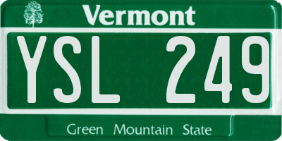 VT license plate YSL249