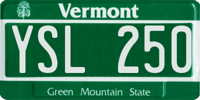 VT license plate YSL250