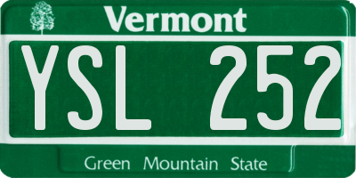 VT license plate YSL252