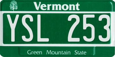VT license plate YSL253