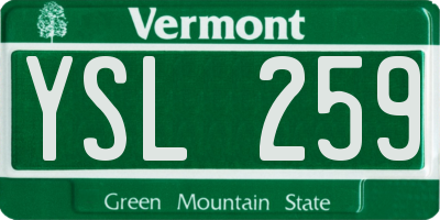 VT license plate YSL259