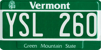 VT license plate YSL260