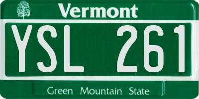 VT license plate YSL261