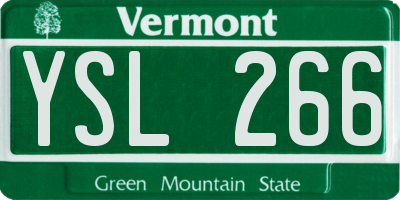 VT license plate YSL266