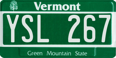 VT license plate YSL267