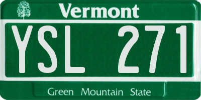 VT license plate YSL271