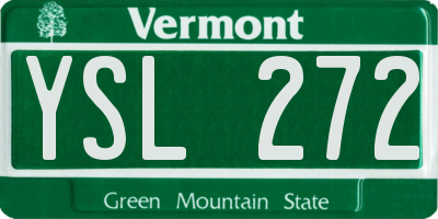 VT license plate YSL272