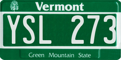VT license plate YSL273