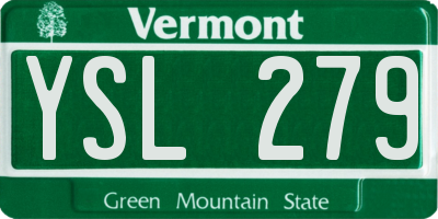 VT license plate YSL279
