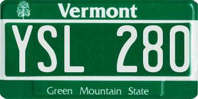 VT license plate YSL280