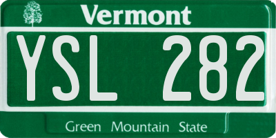 VT license plate YSL282