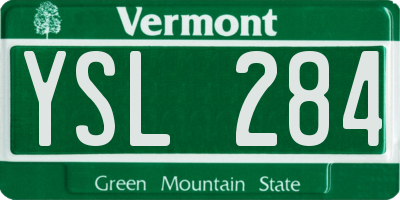 VT license plate YSL284