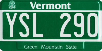 VT license plate YSL290