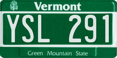 VT license plate YSL291