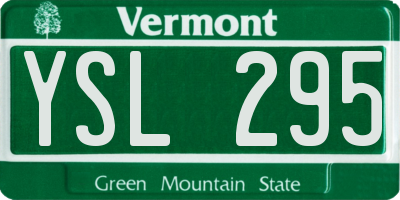 VT license plate YSL295
