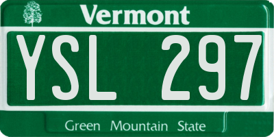VT license plate YSL297