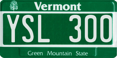 VT license plate YSL300