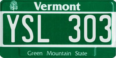 VT license plate YSL303