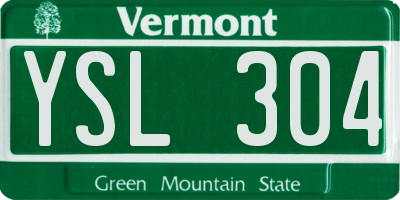 VT license plate YSL304
