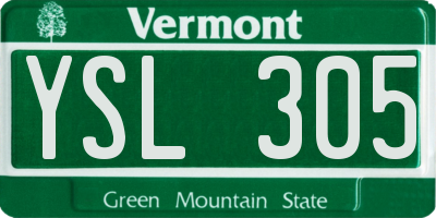 VT license plate YSL305