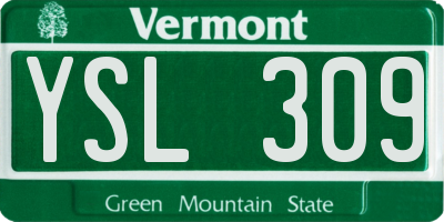 VT license plate YSL309