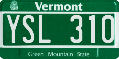 VT license plate YSL310