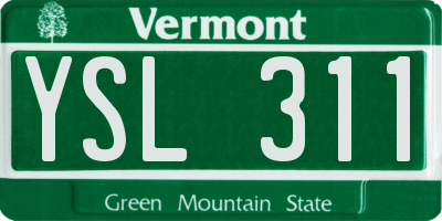VT license plate YSL311