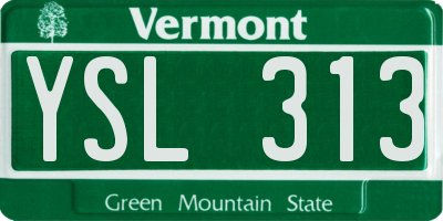 VT license plate YSL313