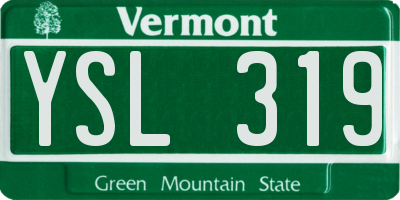 VT license plate YSL319