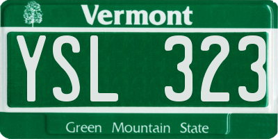 VT license plate YSL323