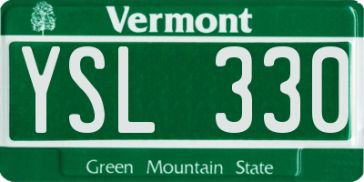 VT license plate YSL330
