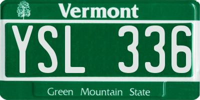 VT license plate YSL336