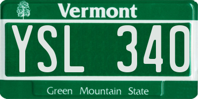 VT license plate YSL340