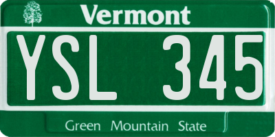 VT license plate YSL345
