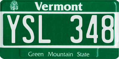 VT license plate YSL348