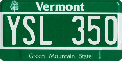 VT license plate YSL350