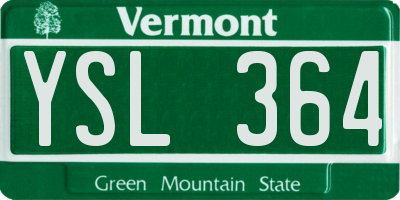 VT license plate YSL364