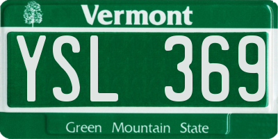 VT license plate YSL369