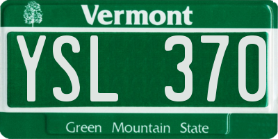 VT license plate YSL370