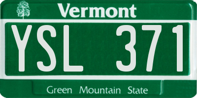 VT license plate YSL371