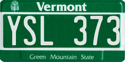 VT license plate YSL373